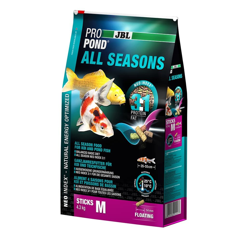 JBL ProPond All Seasons 5.8 кг, 32 л. Плавающий корм для прудовых рыб